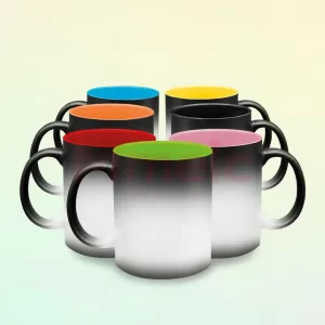 Tazas mágicas de colores.